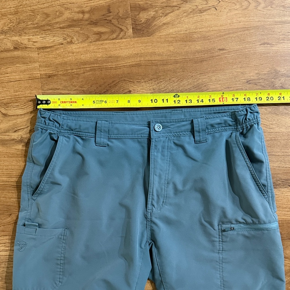 GILLZ Men Large Teal Blue Fishing 5 Pocket Zip Fly Casual Shorts - Picture 13 of 16